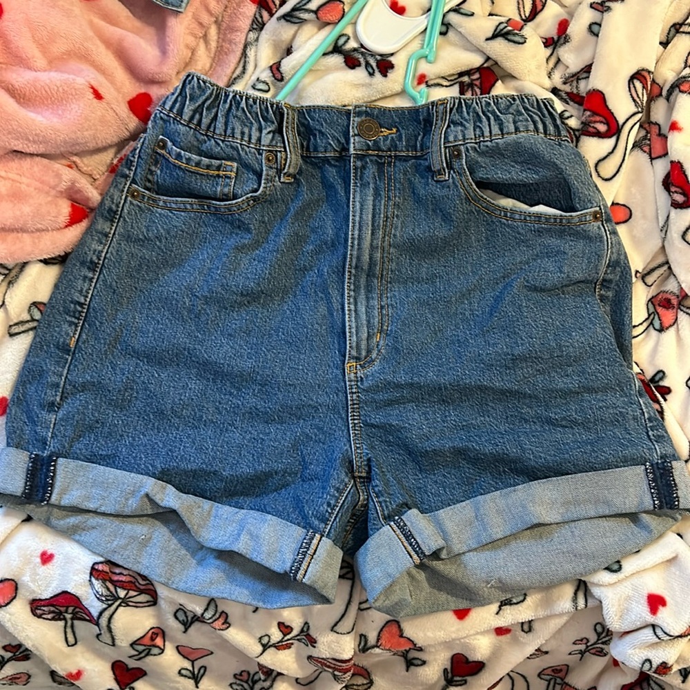 Garage denim mom shorts